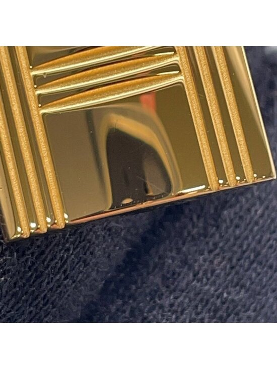 Hermes Belt Black Gold Porosus Matt 75